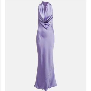 Norma Kamali Lavender Satin Gown